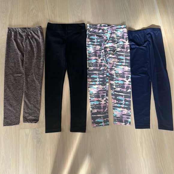 Set of 4 leggings size 10/12 - Picture 2 of 9